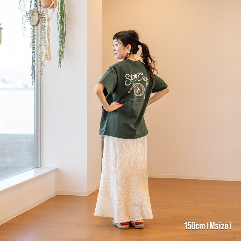 TS109-WH-M ニンジンステーキTEE M/L/XLの着用イメージ