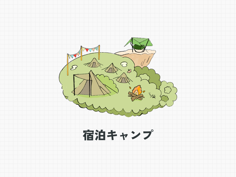 宿泊キャンプアイコン