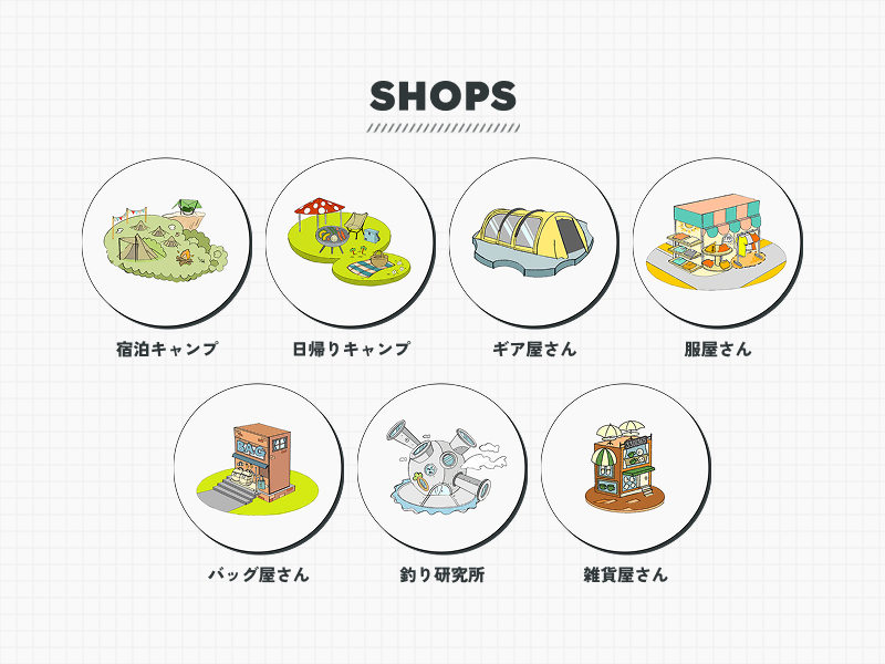 7店ずらり