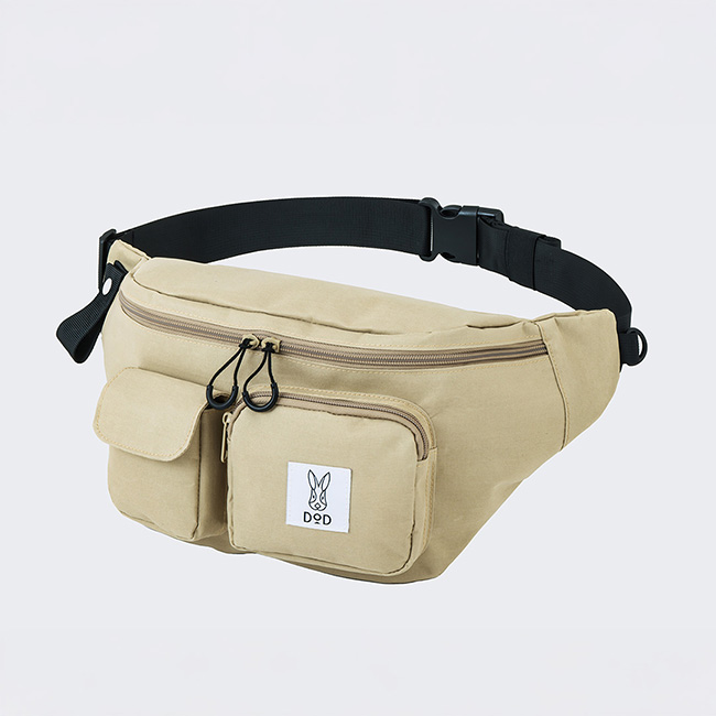 DOD 立体ポケット付き 多機能ボディバッグ BEIGE