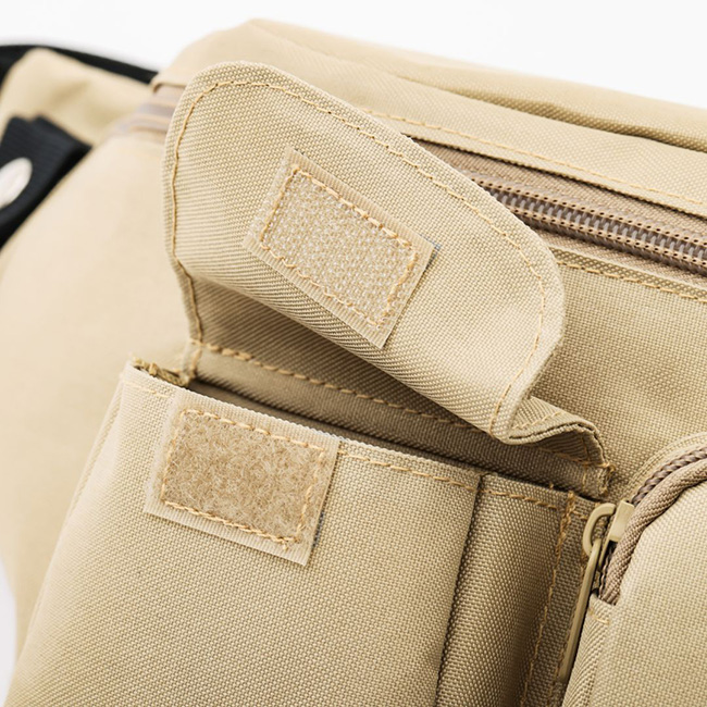 DOD 立体ポケット付き 多機能ボディバッグ BEIGE