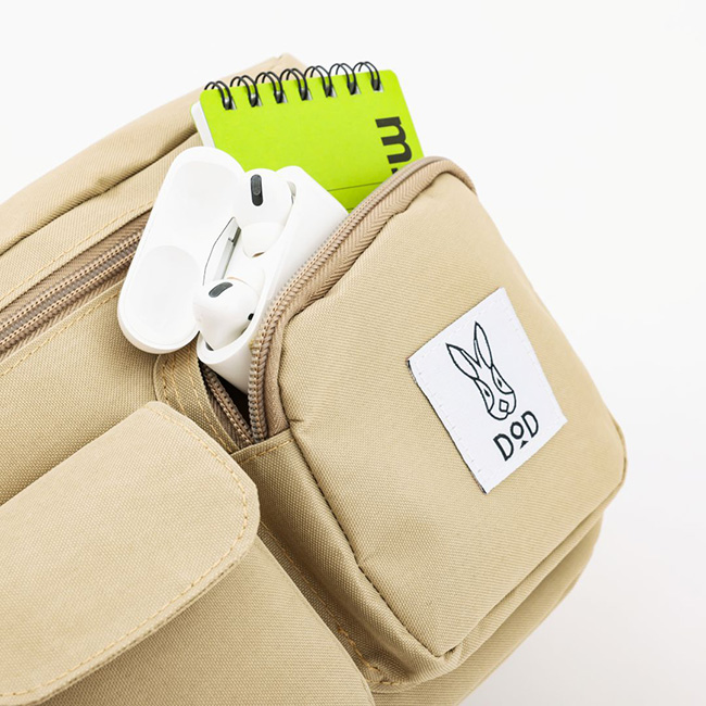 DOD 立体ポケット付き 多機能ボディバッグ BEIGE