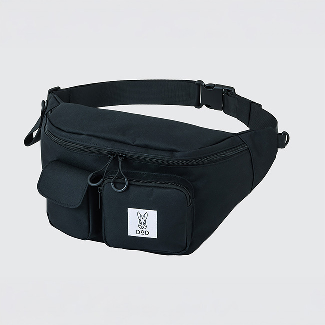 DOD 立体ポケット付き 多機能ボディバッグ BLACK