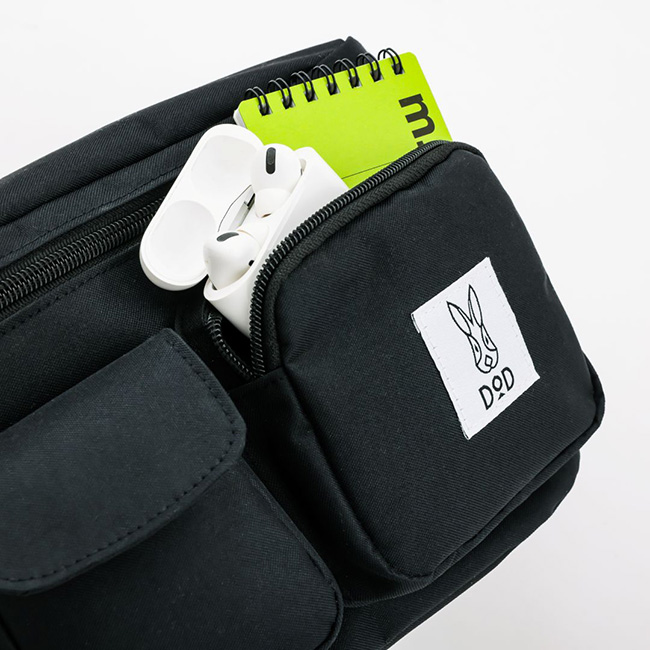 DOD 立体ポケット付き 多機能ボディバッグ BLACK
