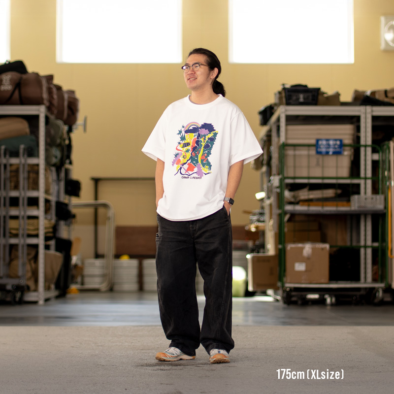 ザックリーナマップTEE（ホワイト/グレー）TS160-WH/GY-M/L/XL - DOD