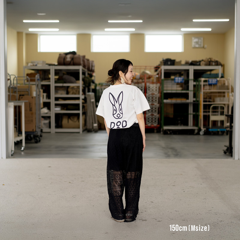 TS163-WH-M ウサギドドンTEE（M/L/XL）の着用イメージ
