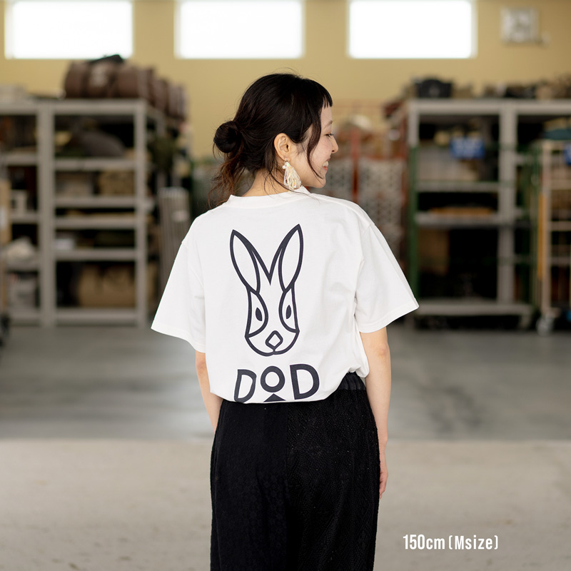 TS163-WH-M ウサギドドンTEE（M/L/XL）の着用イメージ