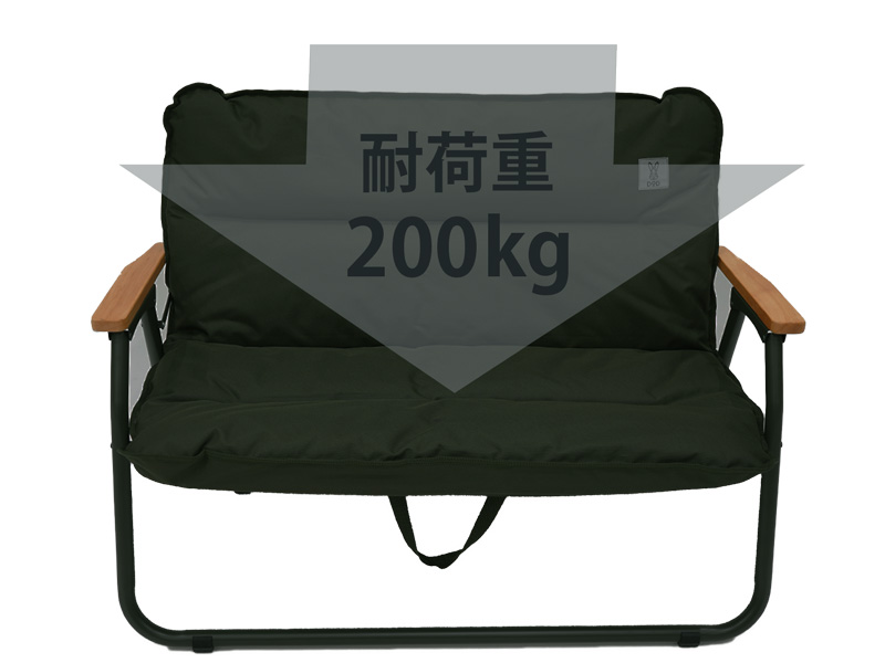 DOD グッドラックソファカー キ CS2-500-KH 折り畳み グッドラックソファ（カーキ） CS2-500-KH - DOD（ディーオー