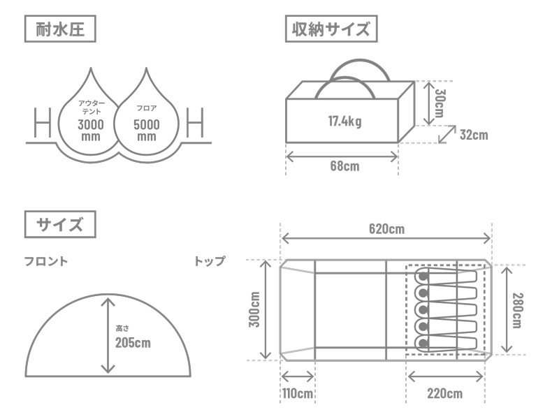 カマボーンのサイズ画像