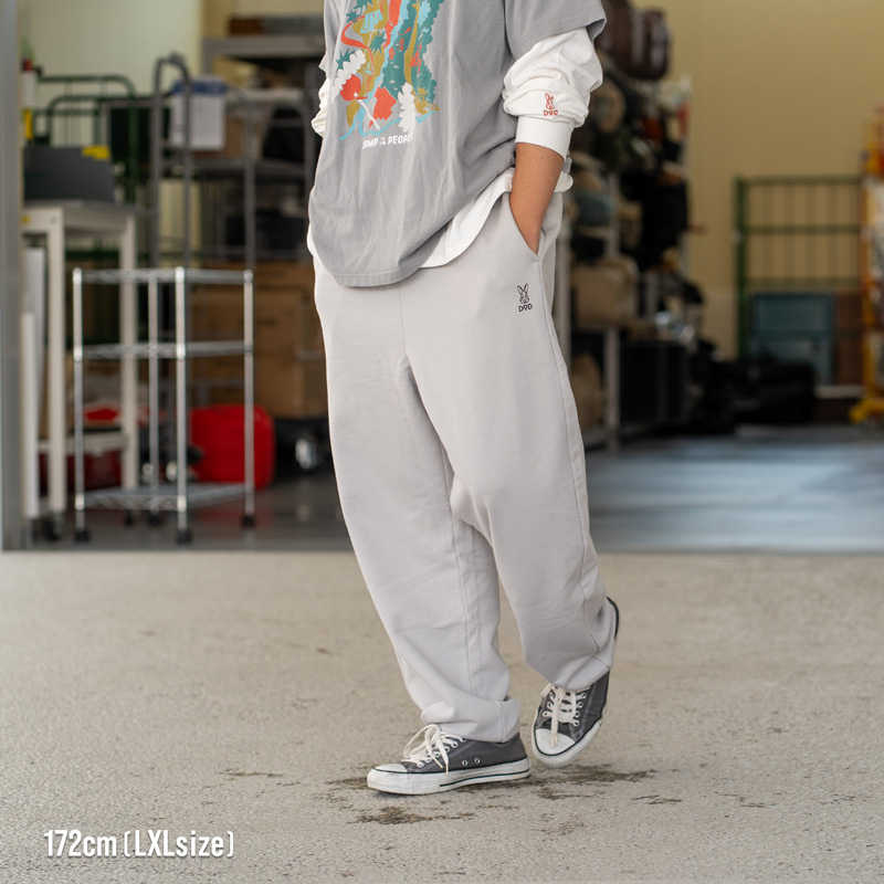 新品未使用　DOD スウェットパンツ　L グレー　ウエストゴム　裾絞り　おしゃれ 2025SSMMW限定 LW加工裏毛スウェットパンツ ヘザーグレー