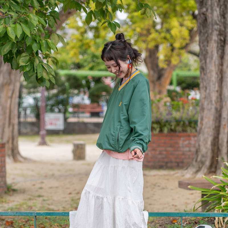 JK211-BG-ML キャンパーノ・シャカシャカML/LXLの着用イメージ