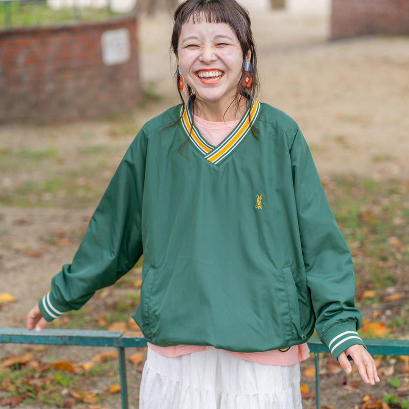 JK211-BG-ML キャンパーノ・シャカシャカML/LXLの着用イメージ