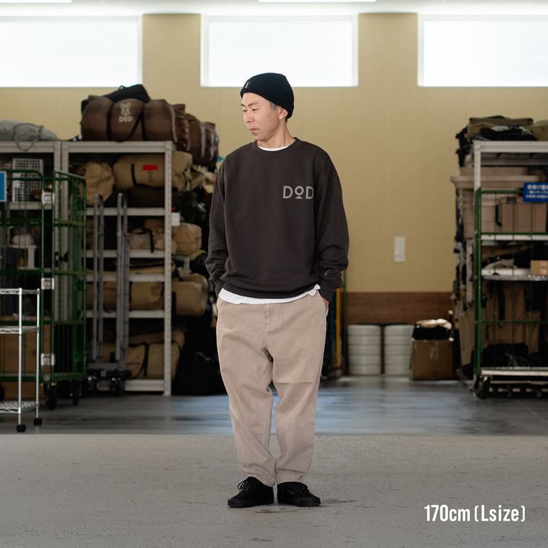 デカロゴスウェット（アイボリー/スミクロ） - DOD（ディーオーディー