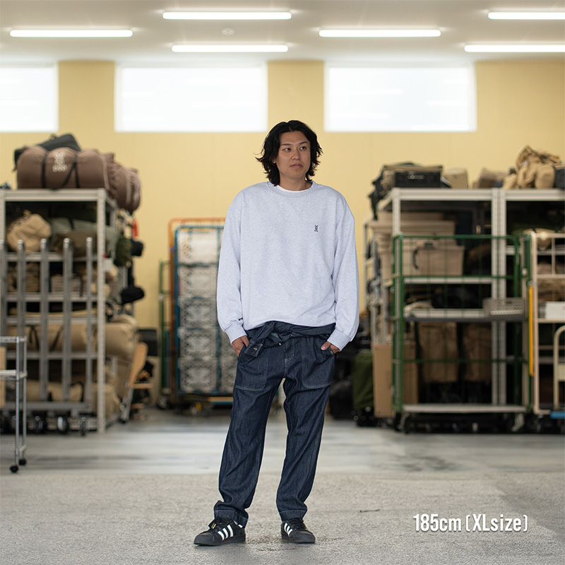 JK264-GY-M ウサロゴスウェット（M/L/XL）の着用イメージ