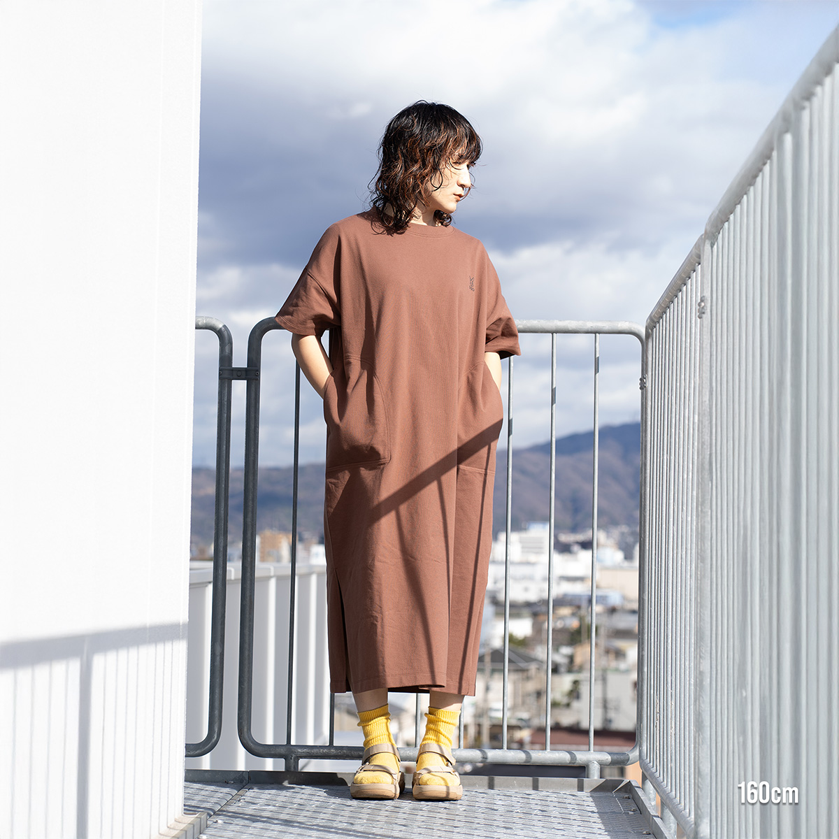 ウサロゴワンピ（アオゾラ/チョコブラウン/ライトグレー/オレンジ