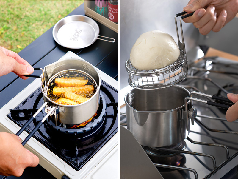  アゲ＆ムシのメインの特徴（ひとつで、揚げる、蒸すの2way）