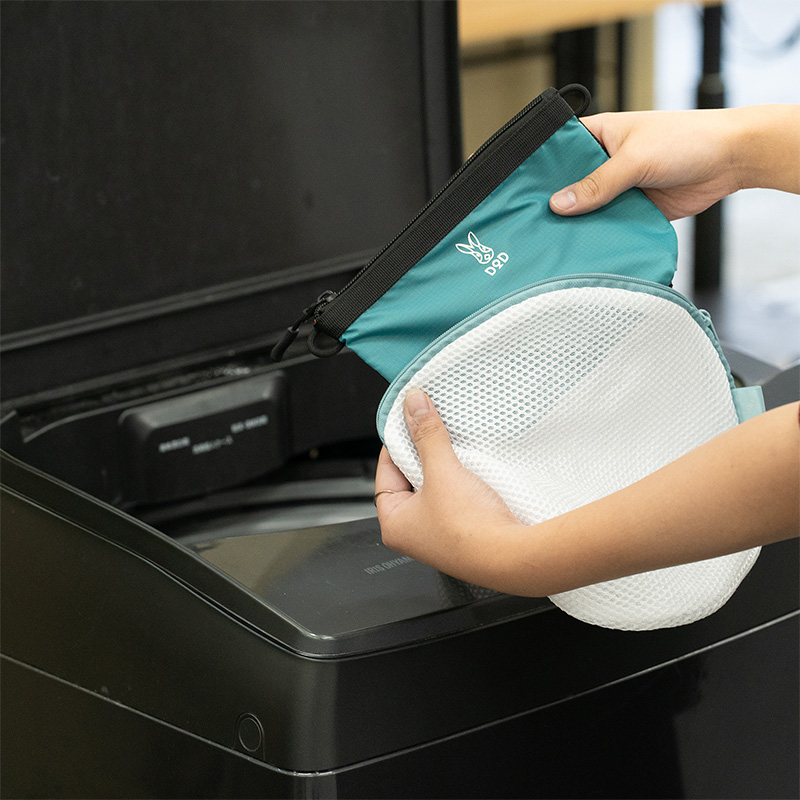  ミッツ・ワケポーチのメインの特徴（汚れても安心、洗濯機で簡単に洗える）