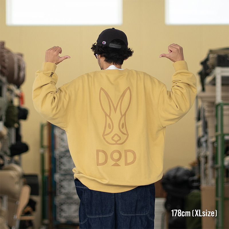 ウサギドドンスウェット（ホワイト/マスタード/ブラック）JK263-WH/YL