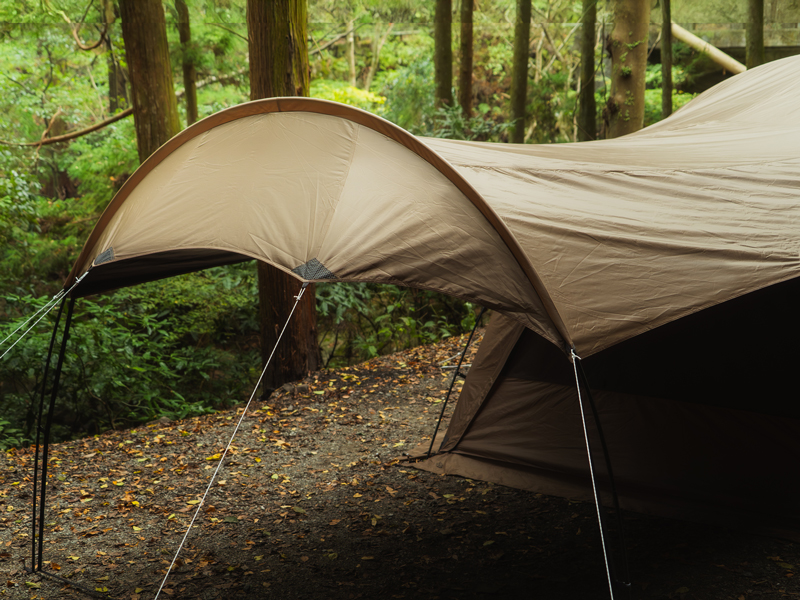  ガシーンタープのメインの特徴（夏でも涼しい）