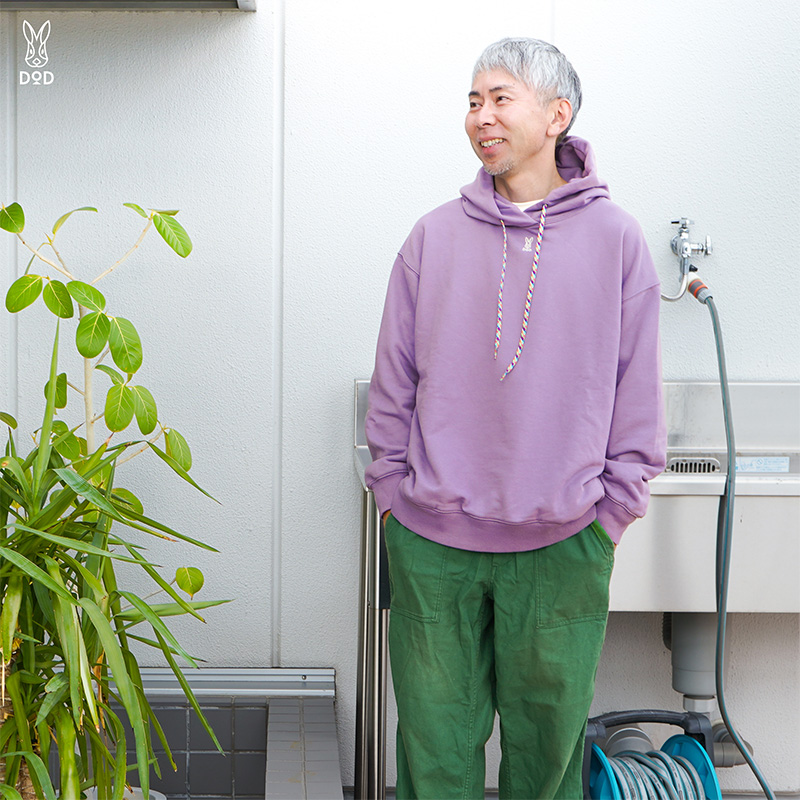 ウサロゴフーディ（グレー/ミズイロ/スミレ/スミクロ）JK193-GY/BL/PP/CH-M/L/XL