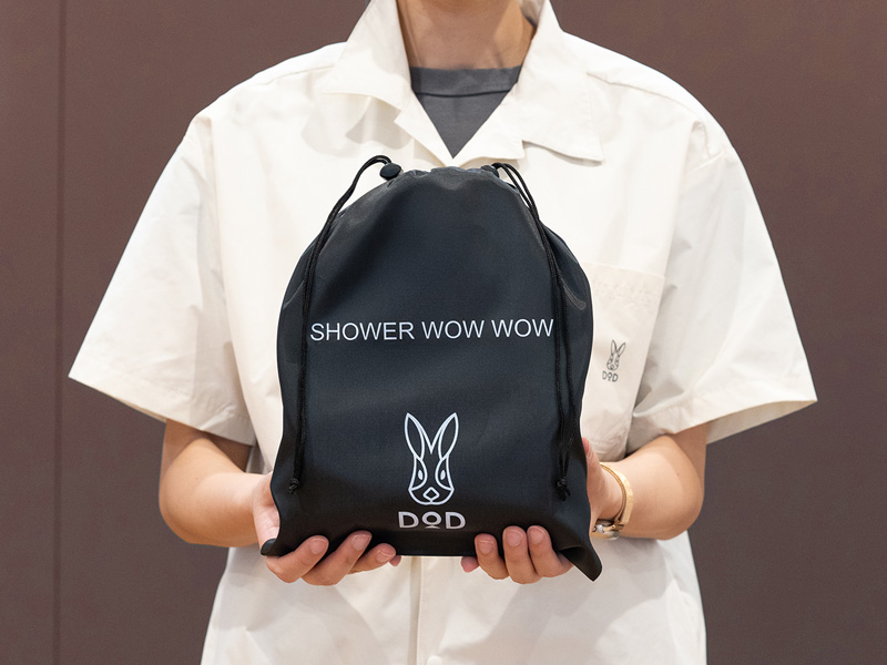  シャワワワーのメインの特徴（持ち運びしやすいキャリーバッグ付き）