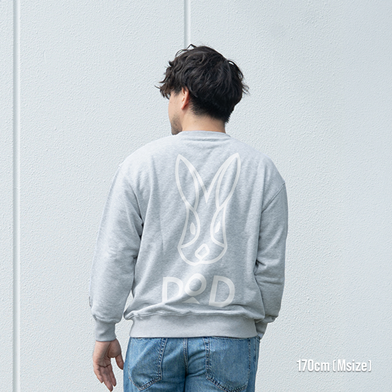 JK263-WH-M ウサギドドンスウェットM/L/XLの着用イメージ