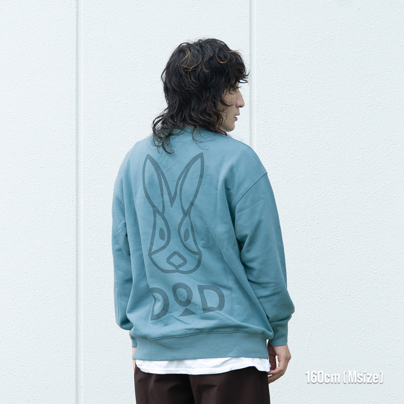 JK263-WH-M ウサギドドンスウェットM/L/XLの着用イメージ