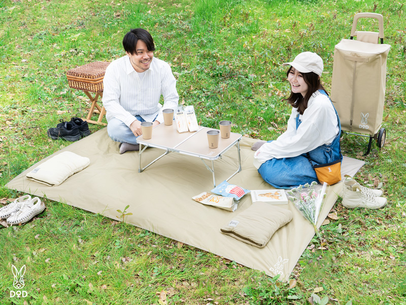 ウサンポレジャーシート L（タン/ブルー/イエロー）LE4-252-TN/BL/Yl