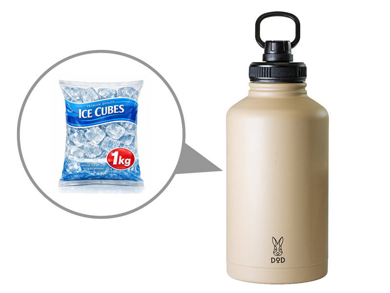  ファミリー・ウサーモのメインの特徴（市販の氷1kgがそのまま入る。）