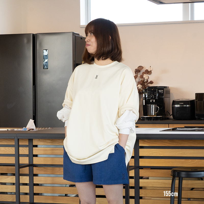 ウサロゴチュニック（サンホワイト/サマーブルー/ブラック）TS162-WH