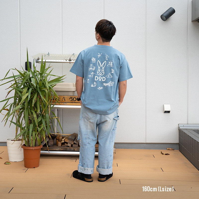 TS248-WH-M キュウジツTEE(M/L/XL)の着用イメージ