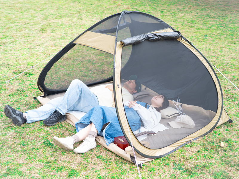  ポップリンシェードのメインの特徴（風が通り抜ける「3Dベンチレーション」）