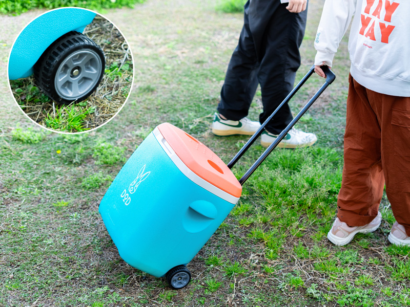  ウサンポクーラー（28）のメインの特徴（極太ホイールで気軽に「ウサンポ」）