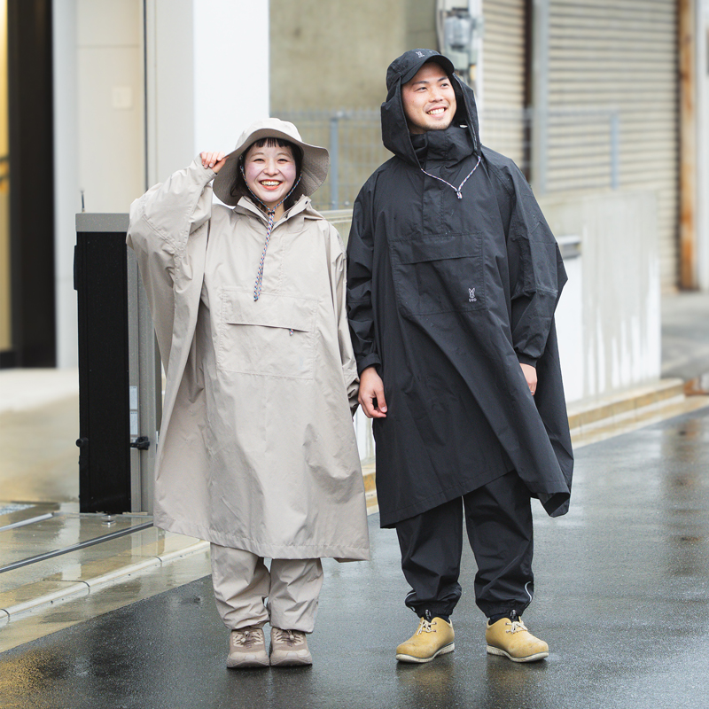  カッパーダ・ポンチョ（フリーサイズ）のメインの特徴（親子やカップルでシェアできるサイズ＆シルエット）