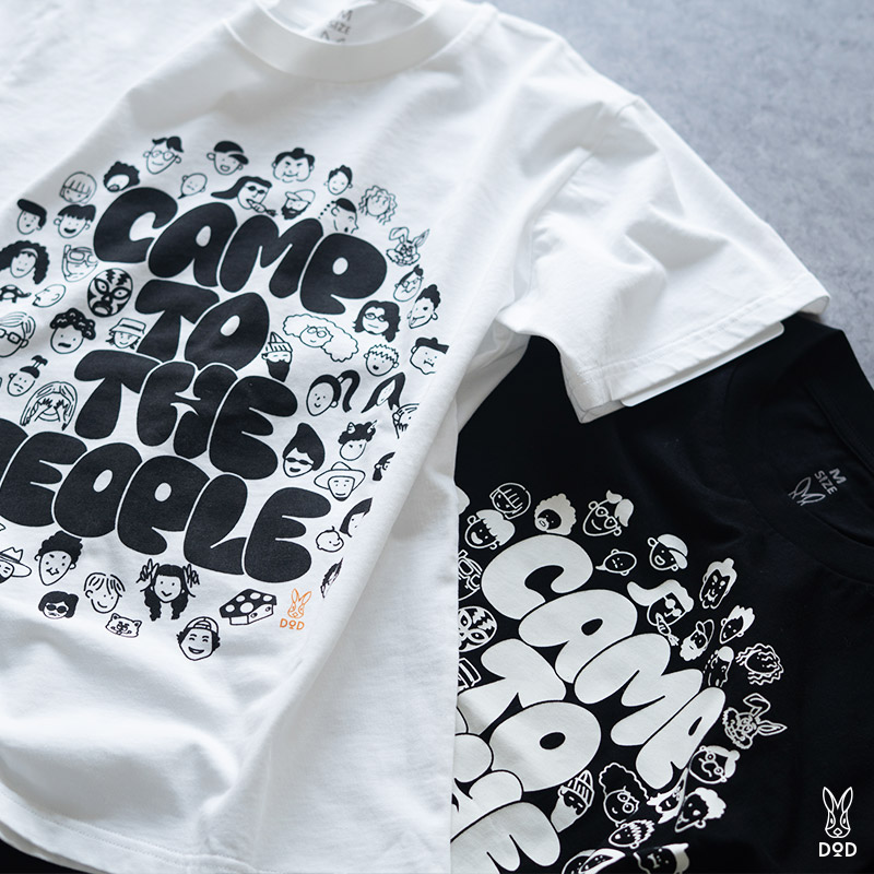 キャンパーTEE（ホワイト/ブラック）TS192-WH/BK-M/L/XL