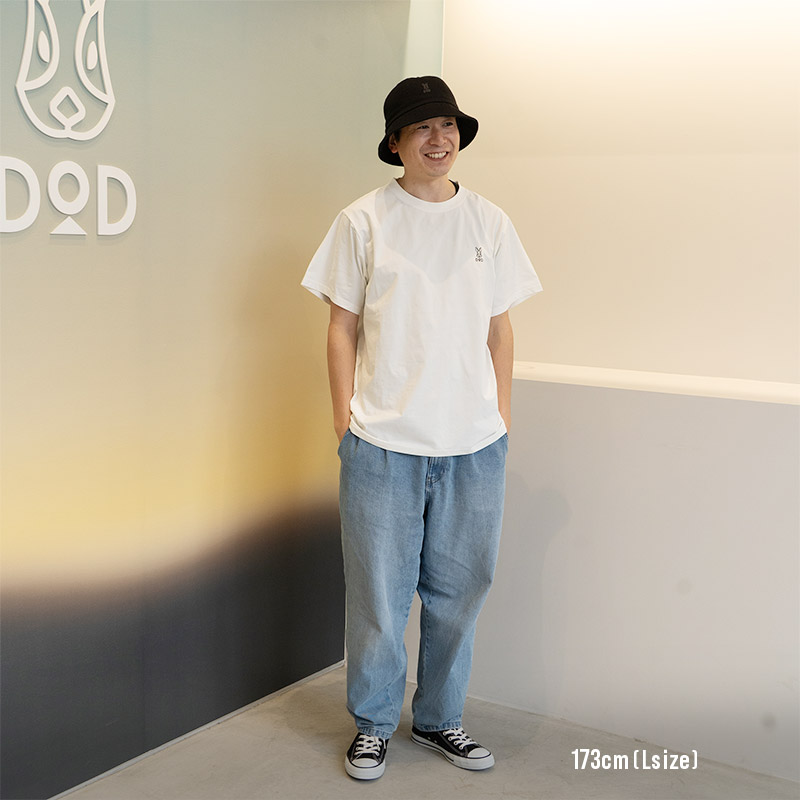 TS287-WH-M サラサラTEE（M/L/XL）の着用イメージ