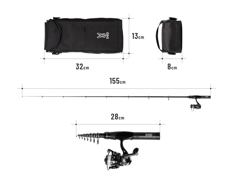  こっそりロッドセットのサイズ画像