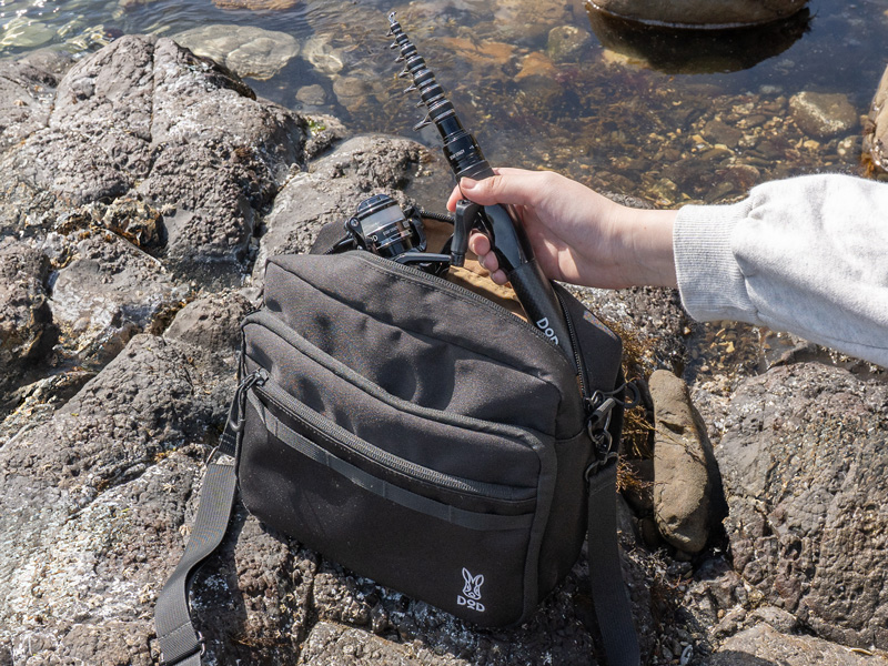  こっそりロッドセットのメインの特徴（こっそり持ち出せるコンパクトサイズ）