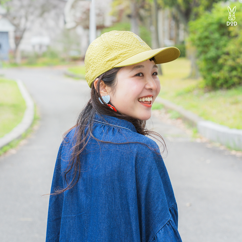 ウサロゴキャップ（サッカー）（グレー/イエロー） HT033-GY/YL-M