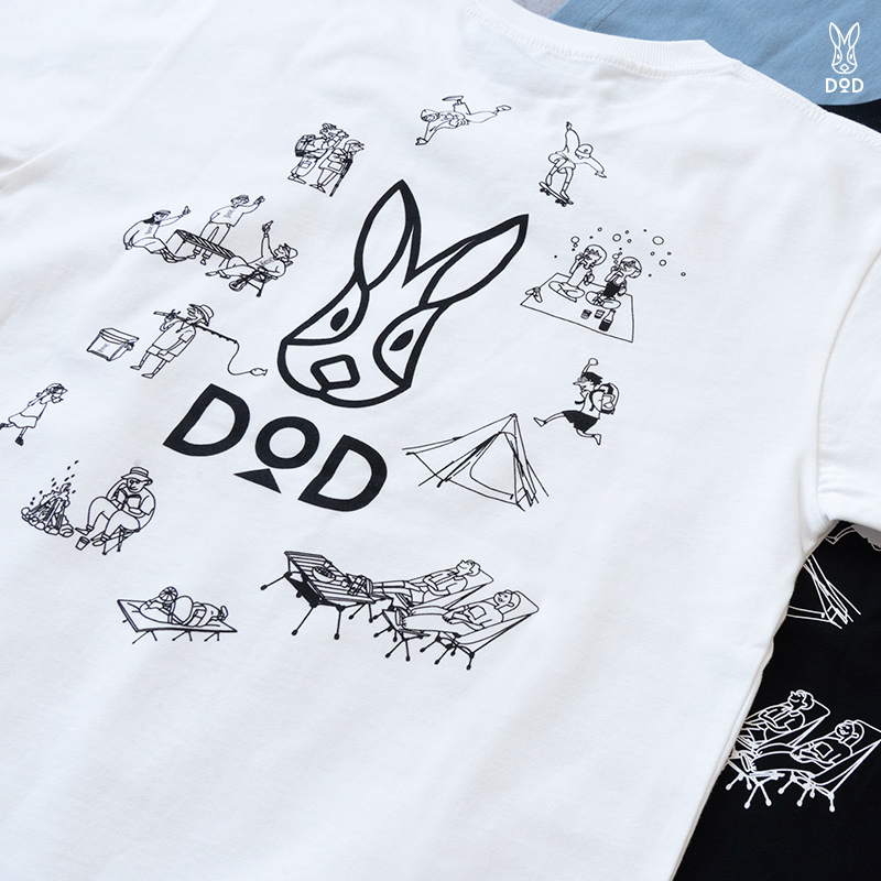 キュウジツTEE(M/L/XL)（ホワイト/ブルー/ブラック）TS248-WH/BL/BK-M/L/XL