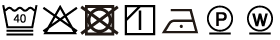 ツリフーディML/LXLの洗濯表示タグ