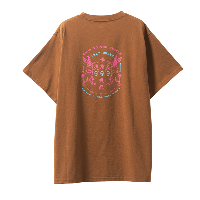天兎ペグTEE（ホワイト/ブラウン/ブラック）TS246-WH/BR/BK-M/L/XL