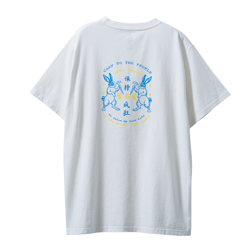 天兎ペグTEE（ホワイト/ブラウン/ブラック）TS246-WH/BR/BK-M/L/XL