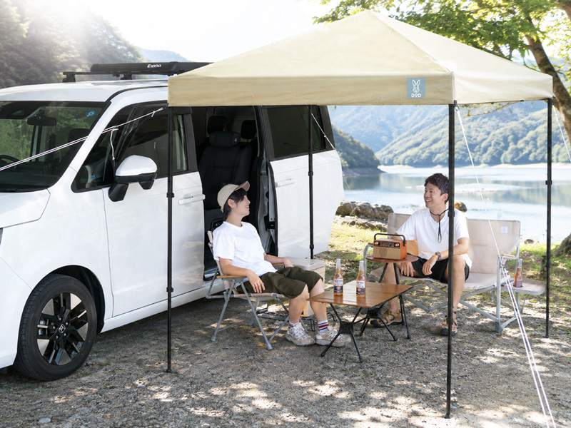  ちょこっとタープのメインの特徴（車の横に設置できる吸盤パーツ付属）