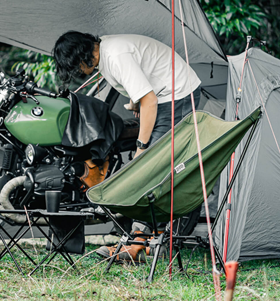 バイクキャンプコーディネート画像