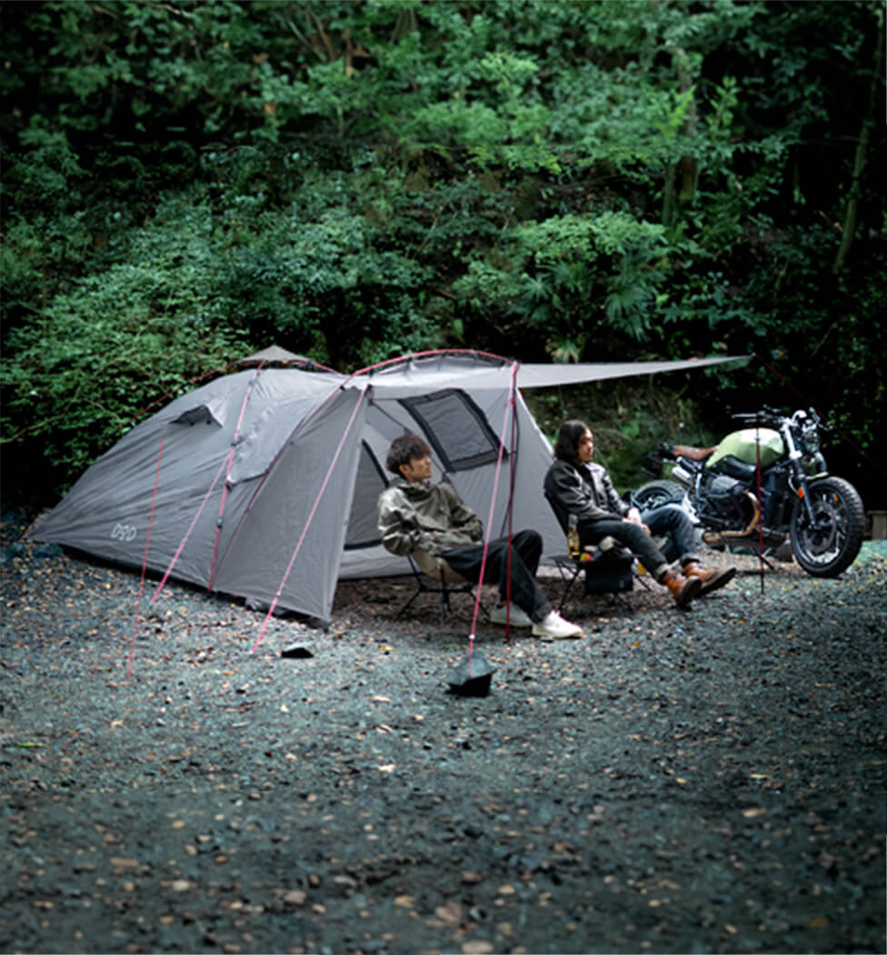 バイクキャンプコーディネート画像