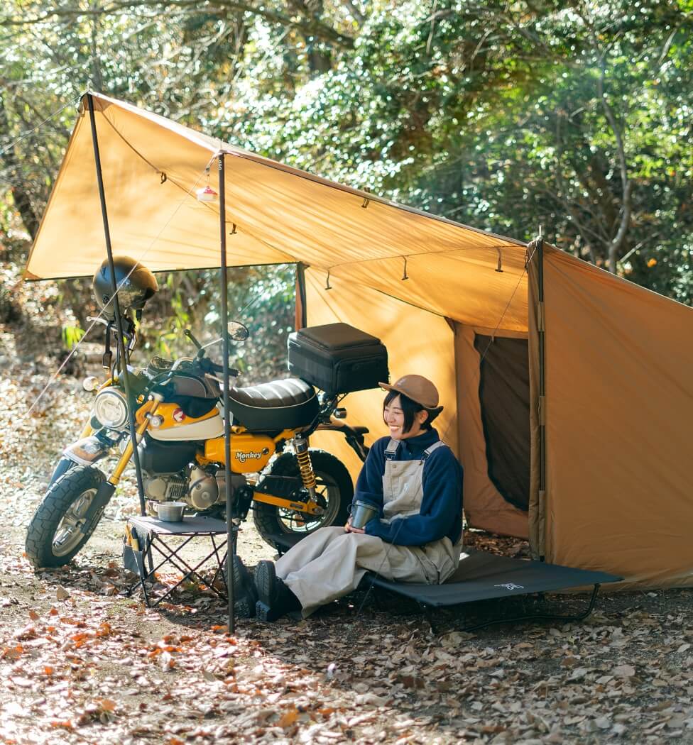 バイクキャンプコーディネート画像