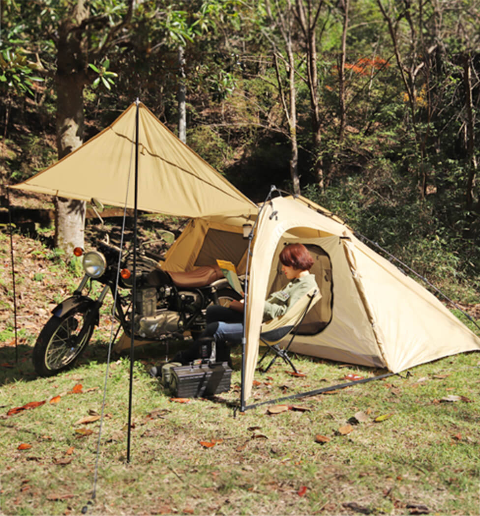 バイクキャンプコーディネート画像