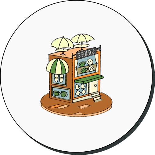 DODフェスタ「雑貨屋さん」のイラスト
