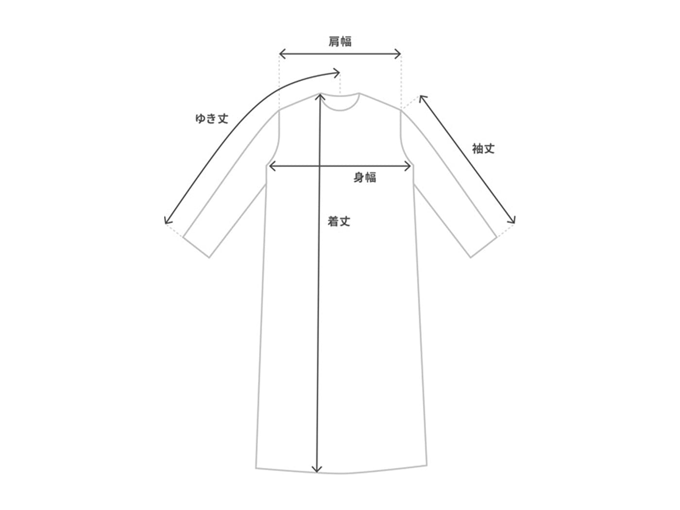 長袖のワンピース